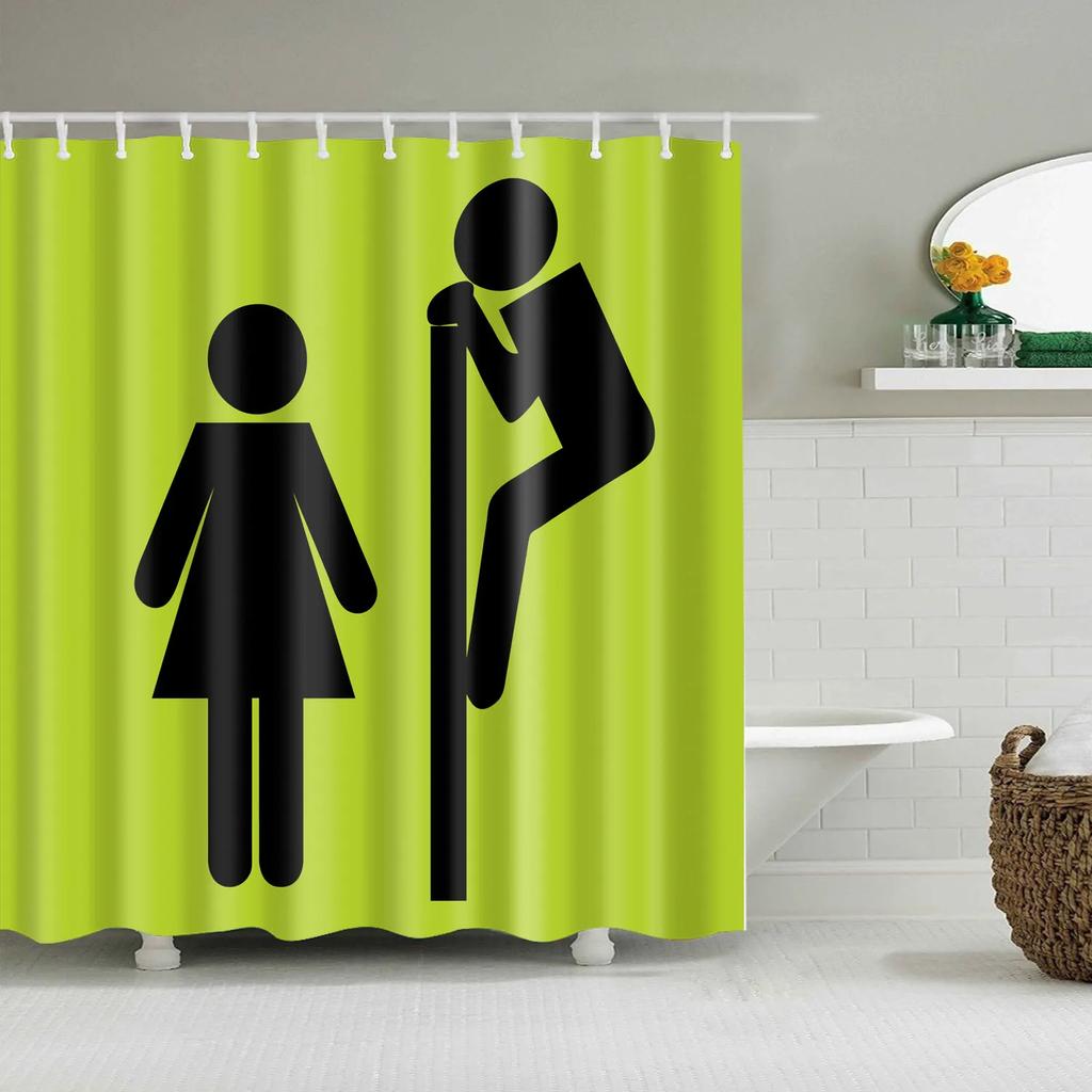 3D Cartoon Character Shower Curtains Bathroom Curtain Waterproof Shower Curtain Home Decor Bath Curtain with 12 Hooks