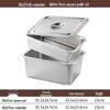 304 Stainless Steel Square Perforated Draining & Solid Basin Set