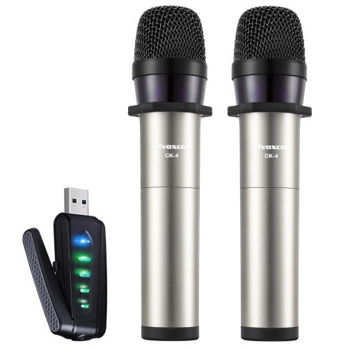 

Alvoxcon UM420Pro Wireless Microphone, USB Handheld, UHF Wireless Condenser Microphone | Compatible with Speakers, PCs, and Android Devices | Compact,