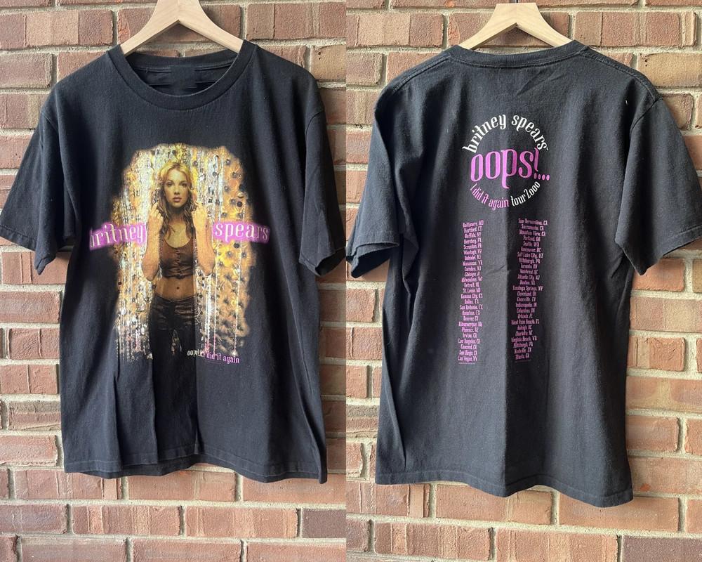 Футболка Britney Spears Oops I Did It Again Полный размер S-5XL Унисекс XXXL