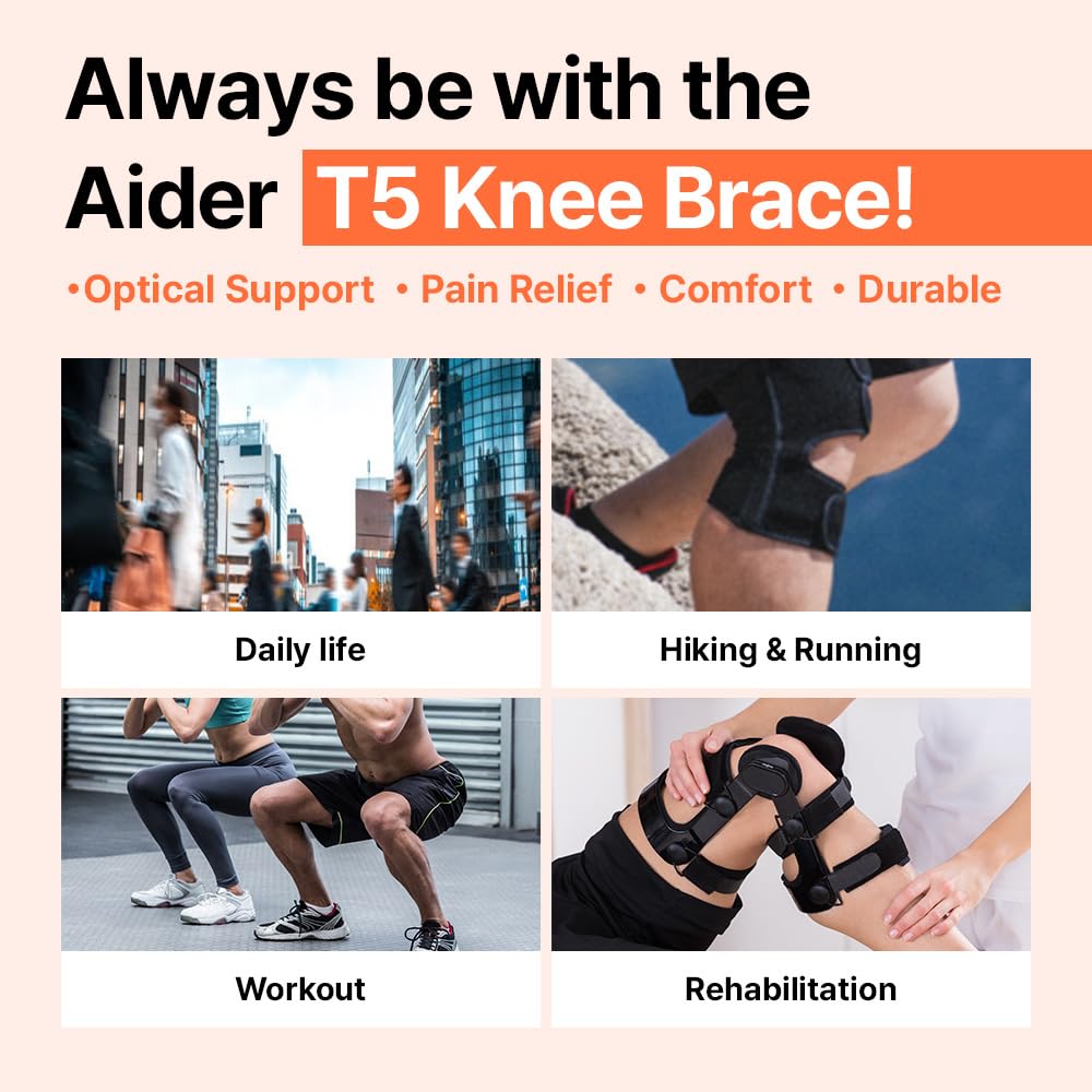 AIDER Knee Support for Posterior Cruciate Ligament Knee Support for Knee Pain TYPE5 Large Size (left Large)