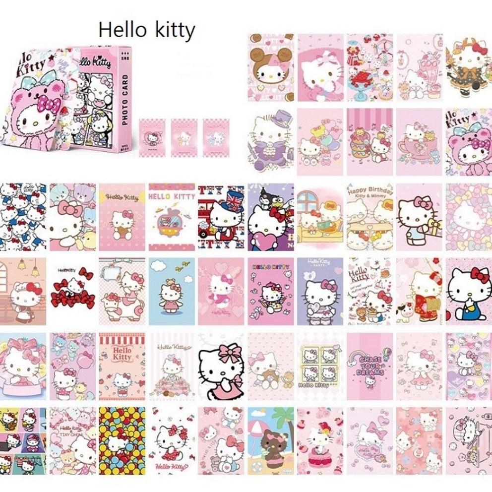 

Карточки Персонаж Sanrio 55 листов Голографические товары Фотокарточка, Hello Kitty, 1 штука