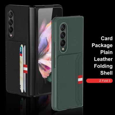 Visitenkartenfach Leder Handytasche Hülle für Samsung Galaxy Z Fold 3 Fold3 5g Flip 3 Flip3 Anti-Klopf Schutzhülle