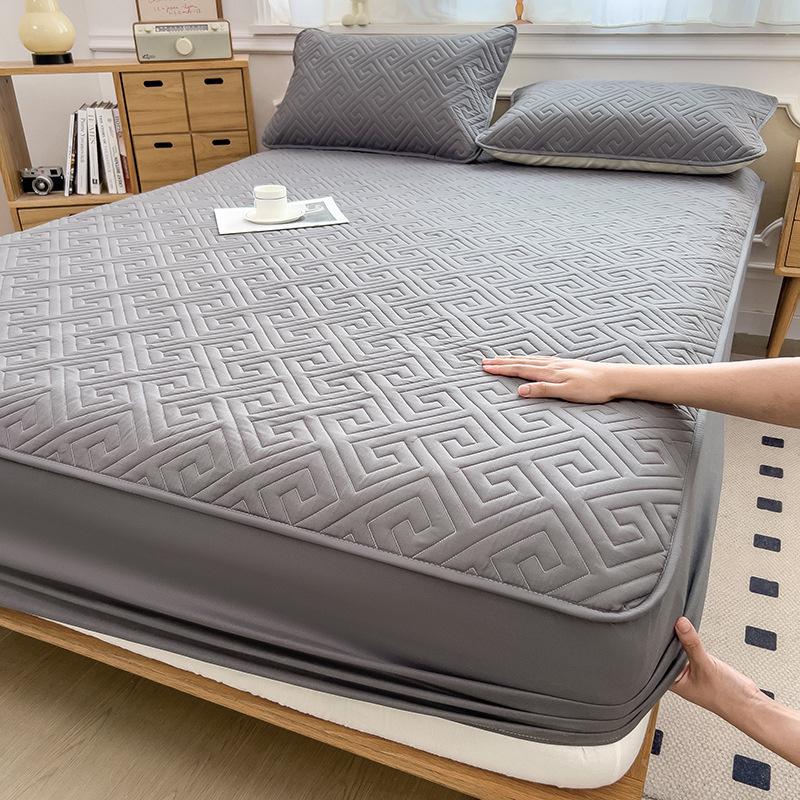 Waterproof Quilted Mattress Protector Cover, Fitted Sheet Waterproof Mattress Cover Cotton Quilted Mattress Pad Topper
