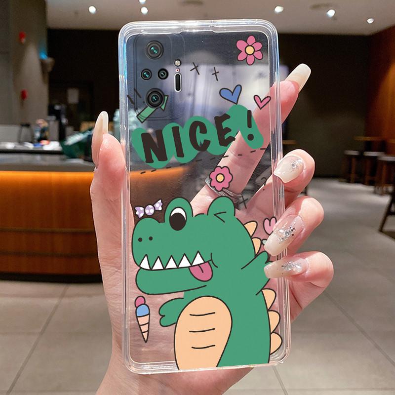 For Xiaomi Redmi Note 10 Pro / Note10 / Note 10S / Poco M5S Case Clear Luxury Butterfly Flower Transparent Soft TPU Phone Cover