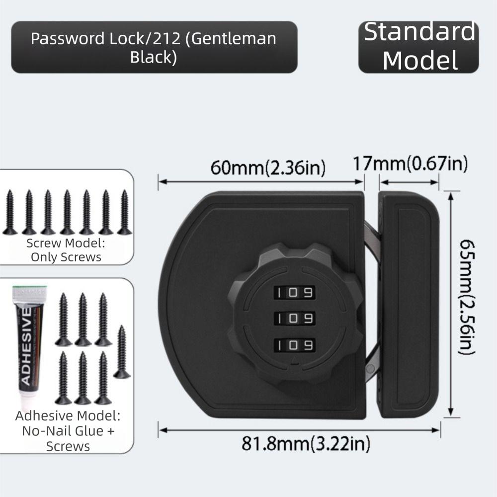 Zinc Zinc Zinc Alloy Construction Password Lock Glow Mechanism Zinc Zinc Zinc Alloy Lock Sliding Door Security Sryle A