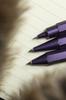 Rhodia Script Ballpoint Hexagonal Aluminum Hairline Low Viscosity Aubergine Pen, 0.7mm, Barrel, Body, Finish, Oil-Based Ink, (RHODIA Cf9307)