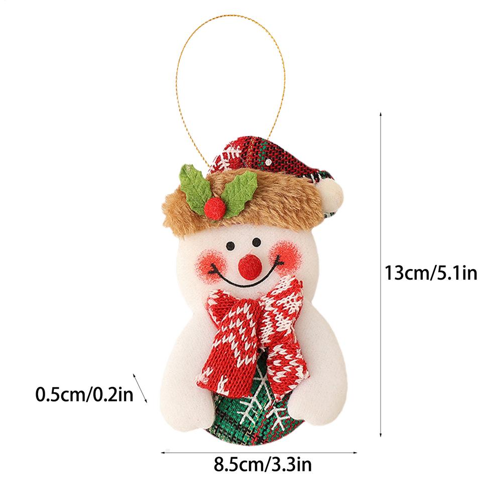 Christmas Tree Santa Ornament Lanyard Included Polyester Fibre Santa Pendant Decor For Christmas For Living Room Bedroom Mantel