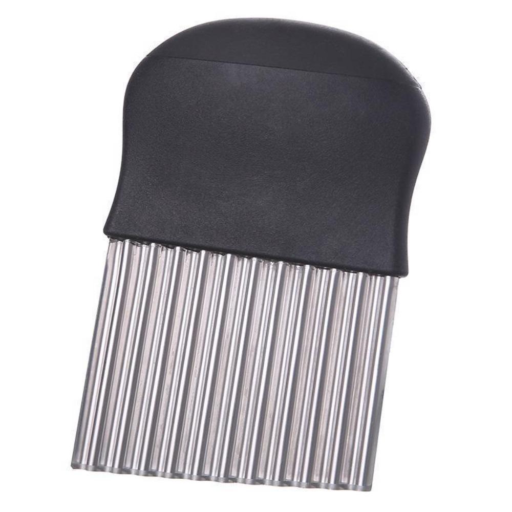 Stainless Steel Potato Chip Slicer Thickened Crinkle Cutter Kitchen Gadget Wavy Chopper Kitchen