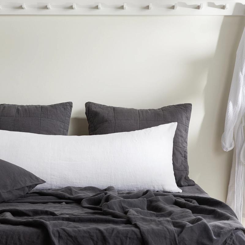 

Nordic Pure Linen Double Long Pillowcase - Solid Color for Spring/Summer 74cm
