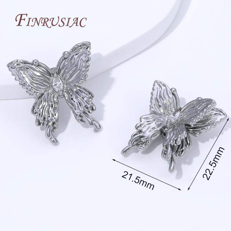

18K Gold Plated Butterfly Beads Separators DIY 3-row Pearl Necklaces Accessories,Metal Spacer Beads For Jewelry Making 1 Piece