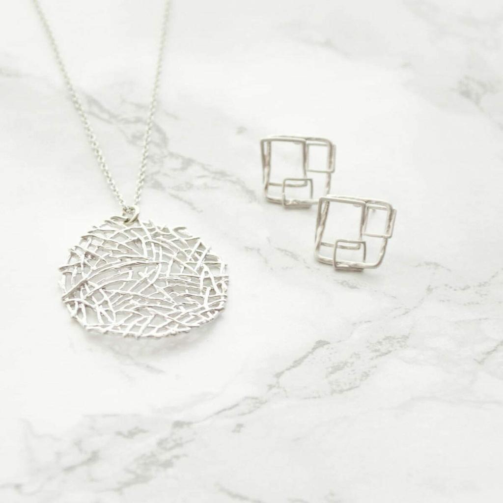 [NAOTJEWELRY] [Naot Jewelry] Women's Necklace Mesh Plate Necklace Silver