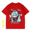 Anime Printed Short Sleeved Cotton Unisexs and Womens Tshirts First Tone Co Branded Surrounding Future MIKU Loose Tshirts