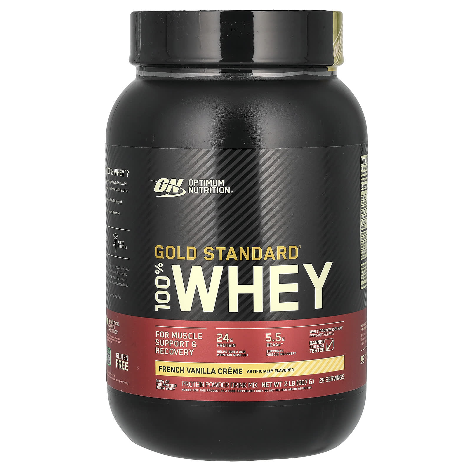 

Optimum Nutrition, Gold Standard 100% Whey, French Vanilla Cream, 2 lbs (909 g)