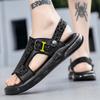 Herren Hausschuhe Freizeitschuhe Strandsandalen Sommer Outdoor Pantoletten Leder Walking Komfort Mode Leichtgewicht Luxus Designer