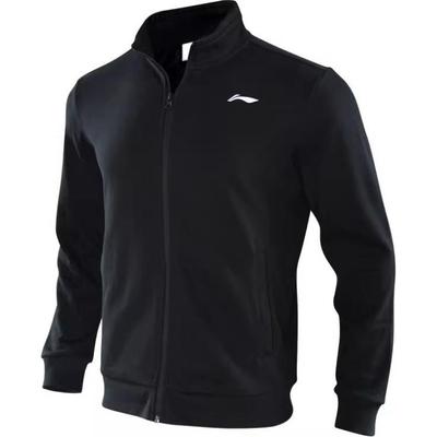 Plain Zip-Up Hooded Comfortable Breathable Jacket Men Jackets Black AWDUA35-1