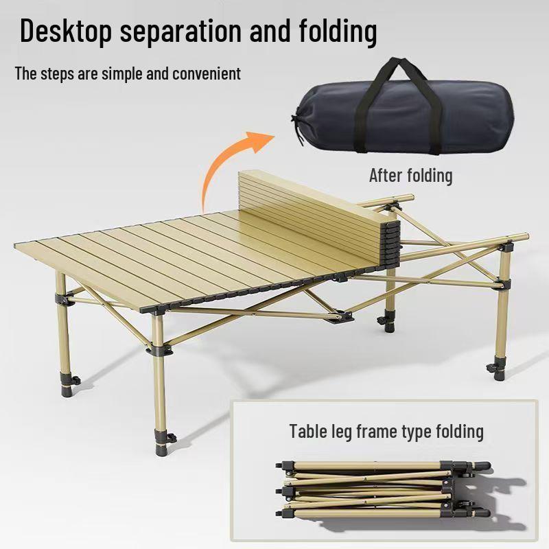 Portable Outdoor Folding Table Set for Camping, Self-Driving Tours, Barbecues, Street Stalls, and Picnics