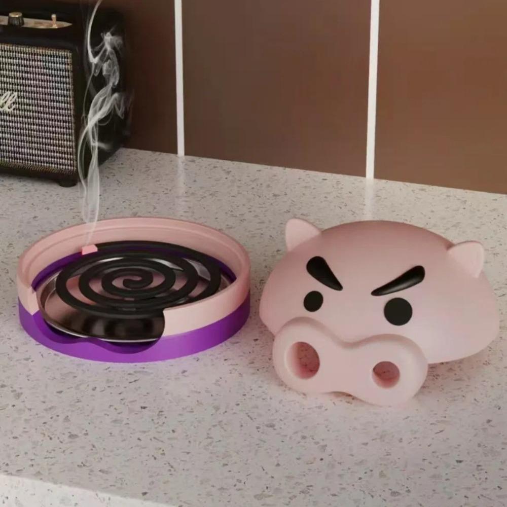 

With Tray Mosquito Coil Holder Pig Mosquito Incense Rack Useful Sandalwood Incense Burner