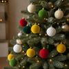 Assorted Colors Velvet Christmas Balls Shatterproof Plastic Multi Texture Baubles  Winter Wedding