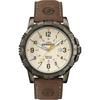 Timex Expedition Rugged Metal Watch Brown/Natural Leather Strap 50m Water Resistant