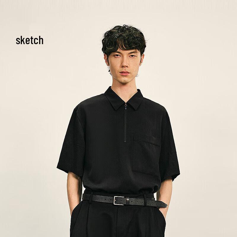 CROQUIS Men's 2025 Autumn Short Sleeve Lapel Shirt