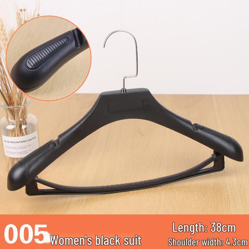 Wide Shoulder Seamless Plastic Suit Hanger Set - Ideal for Clothing Stores