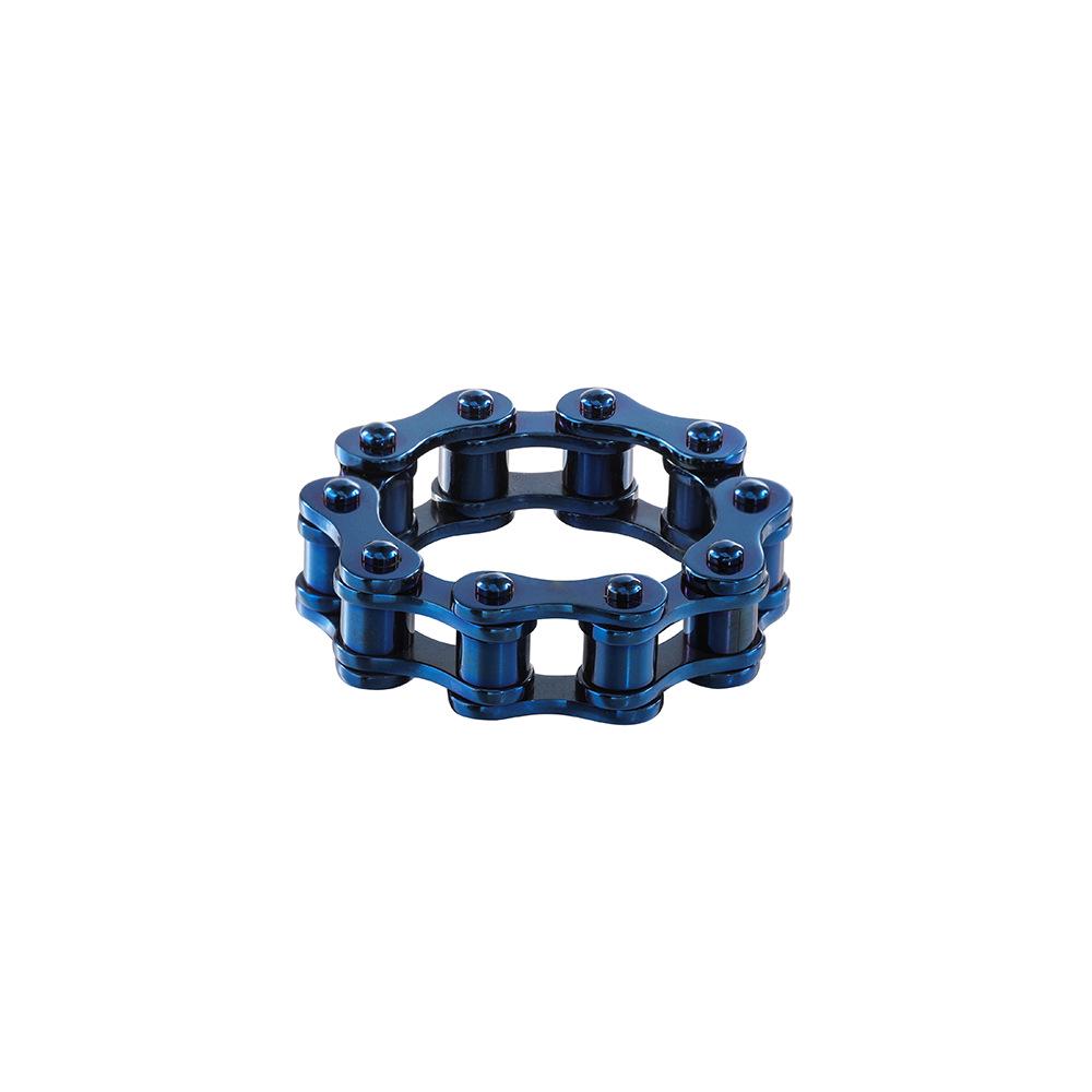 

Многоцветное кольцо-цепь в стиле хип-хоп из титановой стали: Европейский и американский уличный стиль Size 8