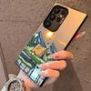 Mountain Graffiti Phone Case For Samsung Galaxy S25 Edge S24 S23 S22 S21 S20 Ultra Funda Silicone Silver Cover