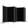Vidaxl 5-Panel Room Divider, Black, 433X180 Cm, Fabric