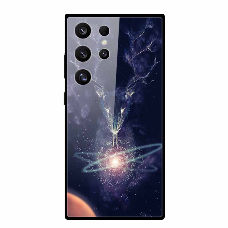 For Samsung Galaxy S25 Ultra Case S25Plus Luxury Tempered Glass Hard Back Cover for Galaxy S24Ultra 5G Phone Cases Fundas S 25