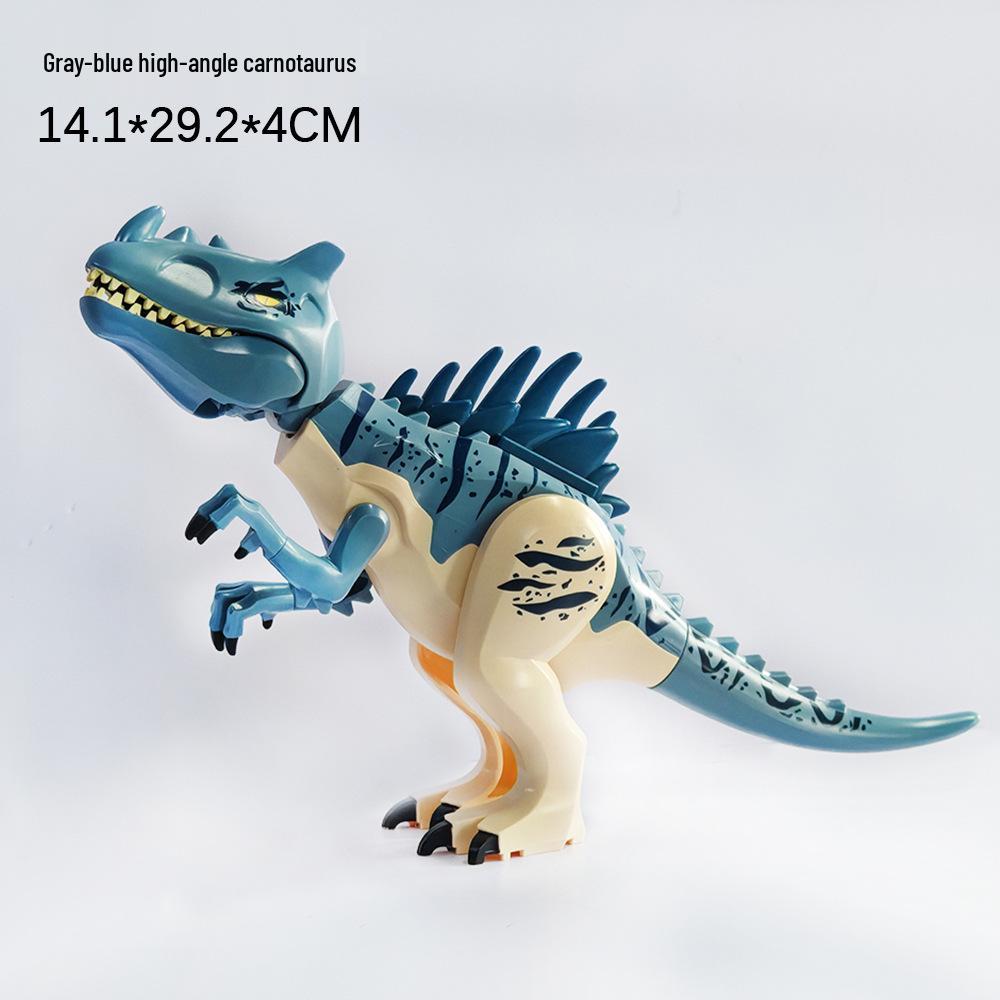 Jurassic Dinosaur Building Blocks: Assembled T. Rex, Brachiosaurus, Carnotaurus, Dilophosaurus