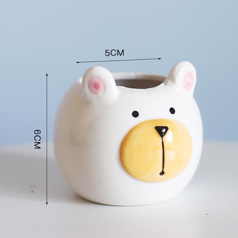 Adorable Animal Ceramic Succulent Pot for Desktop Decoration