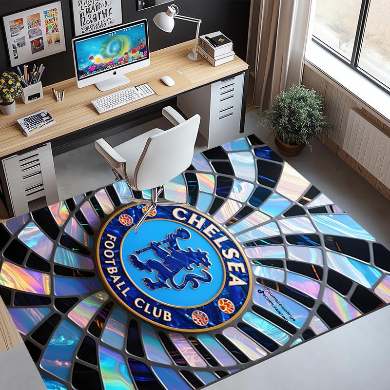 Chelsea F.C Muster Teppich, Innen-/Außenmatte, für Picknick, Spielzimmer, Schlafzimmer, Büro, Wohnzimmer, Heimdeko Teppich, Geburtstagsgeschenk