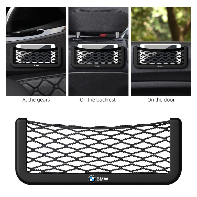 Car Multifunctional Storage Net Bag Hang Bracket For BMW E46 E90 E60 F30 F10 E39 I3 I4 X1 X2 X3 X5 X4 X6 X7 M3 M4 M5 G30 G20 G22