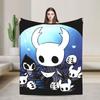 Warm Blanket Kids Adult Picnic Hollow Knight Japanese Anime Throw Blanket Flannel Bedspread For Chair Pattern Sofa Bed Cover