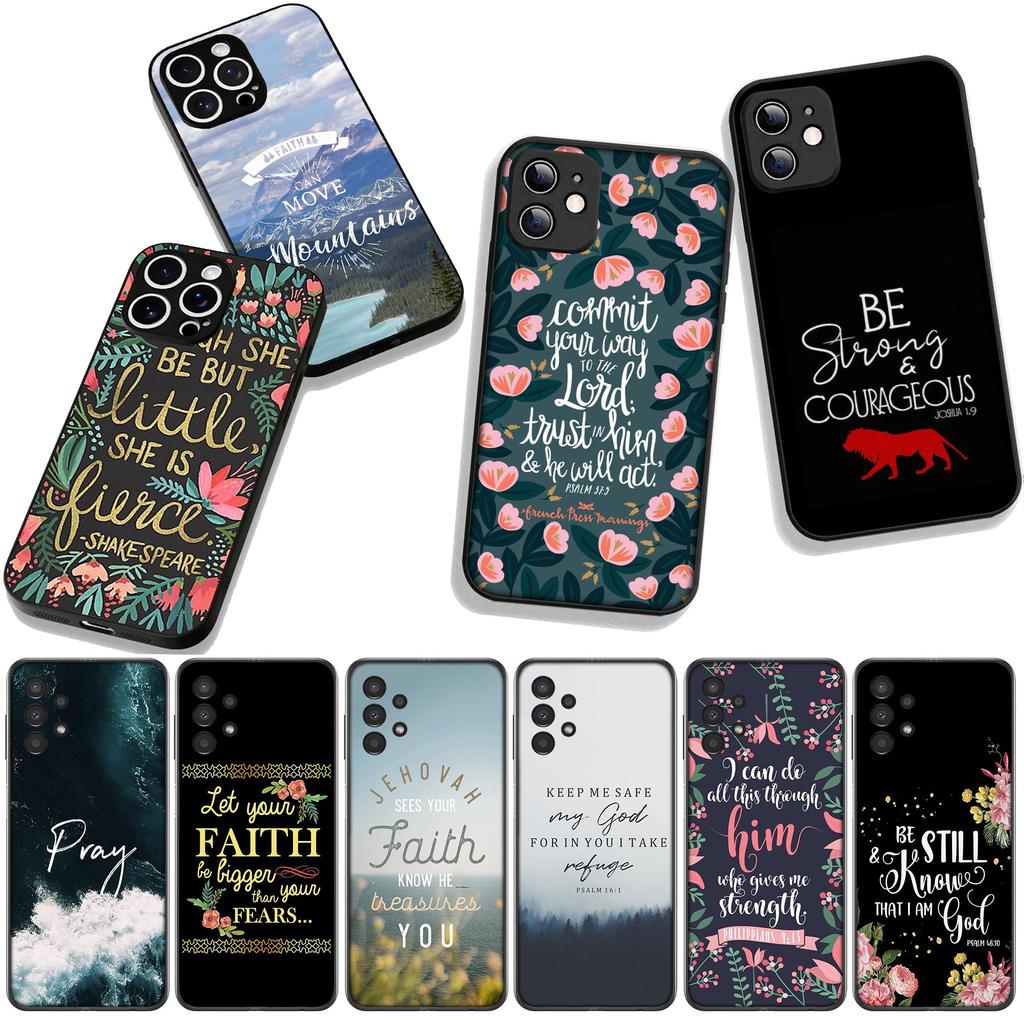 Bibelvers Gott Christus Jesus Christliches Handyhülle für Apple iPhone 16 15 14 Plus 13 12 Mini 17 Pro Max + ProMax 16E Air Case