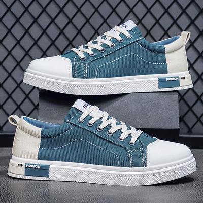 Scarpe di Tela Estive da Uomo Traspiranti Casual Suola Morbida Antiscivolo Scarpe da Passeggio all'Aperto Scarpe Basse Giovanili Sportive Scarpe da Skateboard