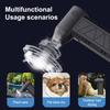 Hair Dryer Shaped Mini Fan Black Rechargeable Handheld Summer Cooling Fan