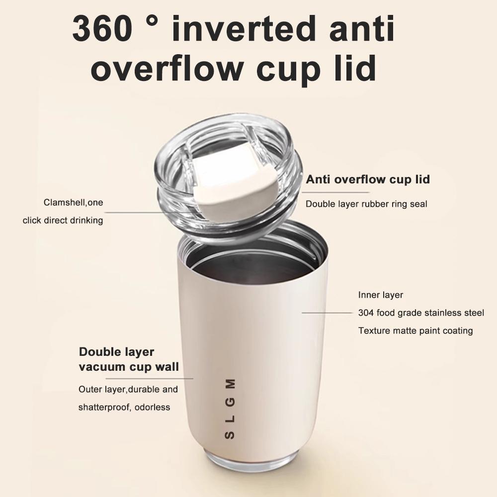 340ML Kaffeetasse Edelstahl Thermosflasche Heiß Kalt Trinkbecher Vakuumflaschen Tragbarer Isolierbecher Tumbler Reisebecher