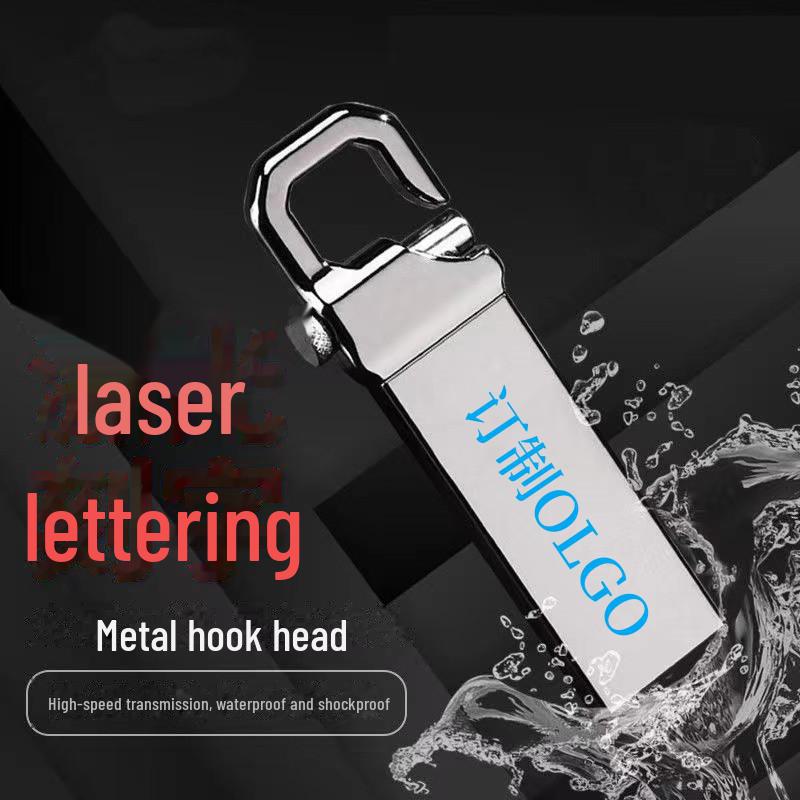 Pen Drive USB 3.0 de Metal de Alta Qualidade, À Prova d'Água, Design Criativo, 64GB e 128GB, Gravável, Ideal para Presentear