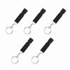 5 Pcs Aluminum Alloy Whistle with Keychain Outdoor Emergency Survival for Camping Hiking Hunting Fishing