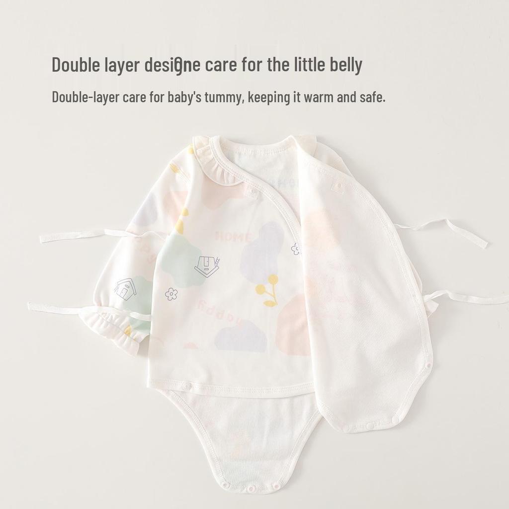 Infant Pure Cotton Seamless Romper - Spring/Summer One-piece Base Layer