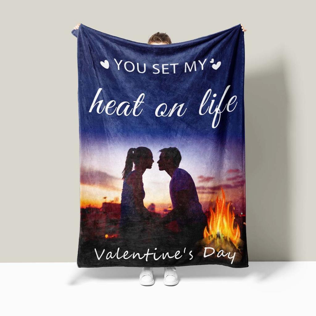 Valentines Day gifts digitalprinted polyester Bedroom velvet flannel soft sofa cover blanket Fleece soft sofa cover blankets