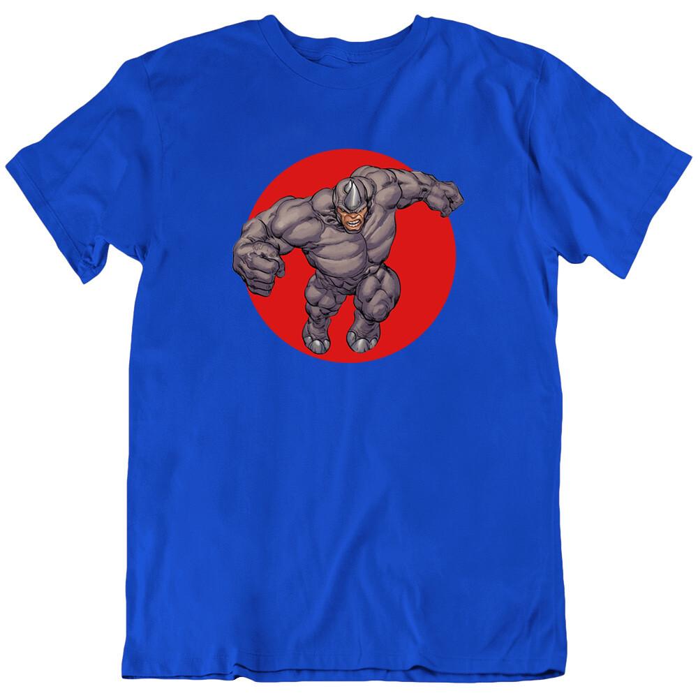 Animal Rhino Hero Superhero Adventure Cartoon Retro Funny T Shirt Tee Gift New Unisex T-Shirt M