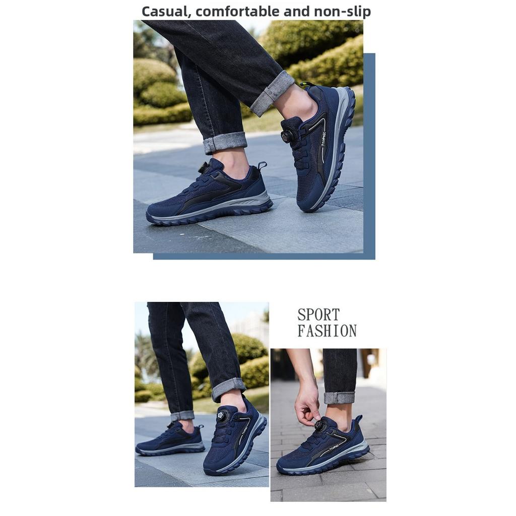 Trendy Men's and Women's Shoes, Durable and Breathable Running Shoes, Versatile Rotating Button Casual Shoes