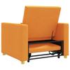 Extendable Sleeper Sofa Single Dark Yellow 90 x 165 x 87 cm
