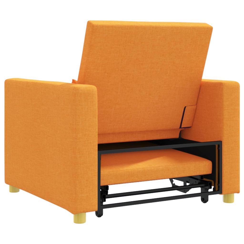 Extendable Sleeper Sofa Single Dark Yellow 90 x 165 x 87 cm