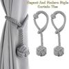 1PC/2PCS Modern Style Curtain Tiebacks Curtain Ties Handmade Natural Round Rope Home Decoration Window Curtain Buckles