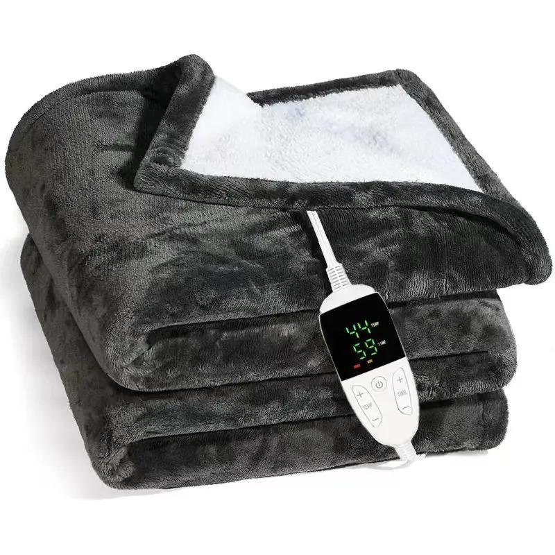 Electric Throw Blanket for Sofa - 6 Heat Settings, 10H Timer Auto Shut Off, Machine Washable