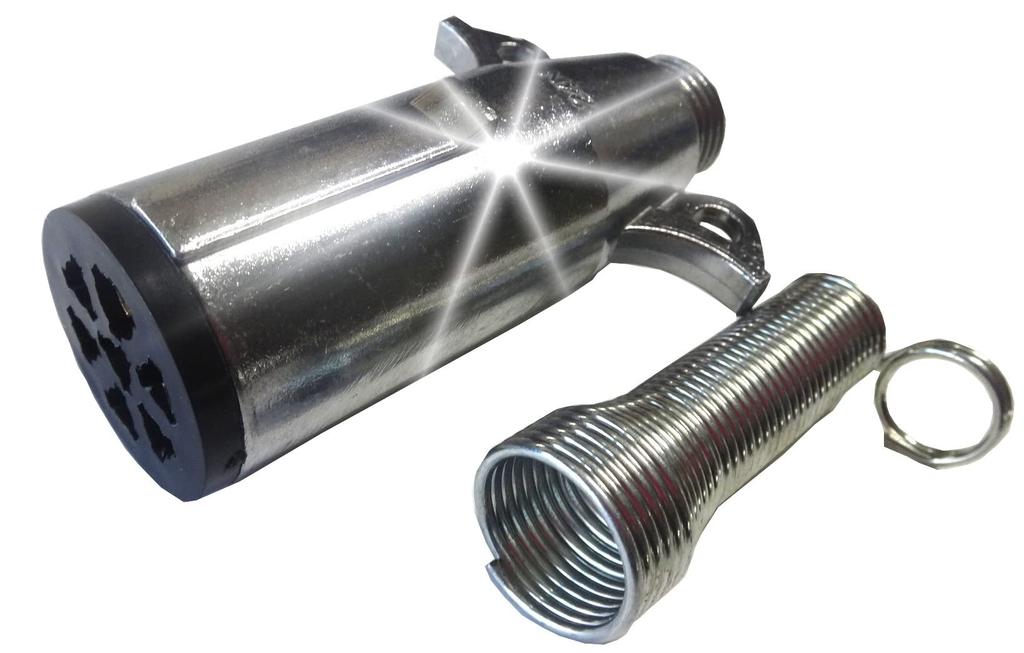 Piece of Peace Product Tow Wiring Connector 7 Pole Coupler Socket Trailer Boat Jet Ski Camping (7 Pole Spring End)
